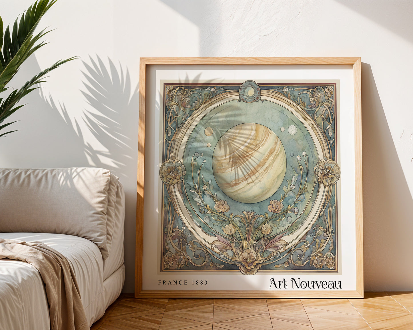 Jupiter Art Nouveau Print - Art Deco Poster - Vintage Botanical Wall Art