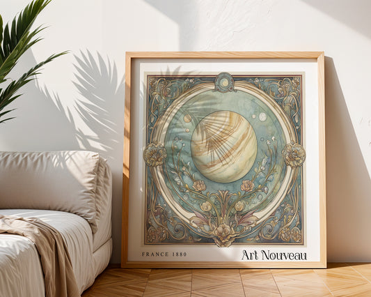 Jupiter Art Nouveau Print - Art Deco Poster - Vintage Botanical Wall Art