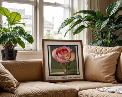 Rennie Mackintosh Print –Floral Wall Art - Art Deco Poster