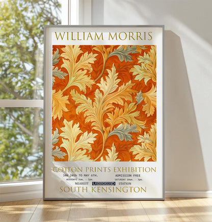 William Morris Print - Vintage Botanical Wall Art With Oak Leaf Design