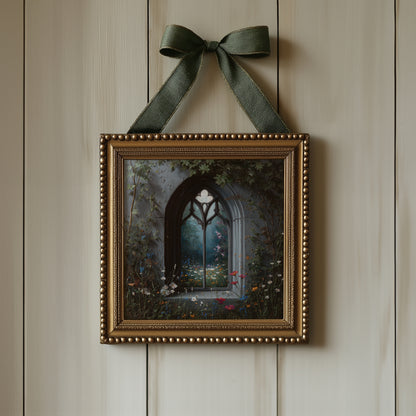 Gothic Window Print – Dark Academia Wall Art - Fantasy Poster