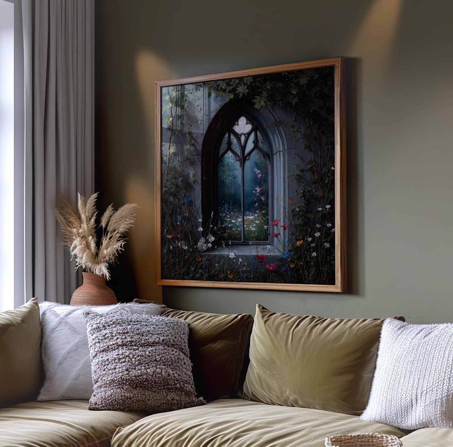 Gothic Window Print – Dark Academia Wall Art - Fantasy Poster
