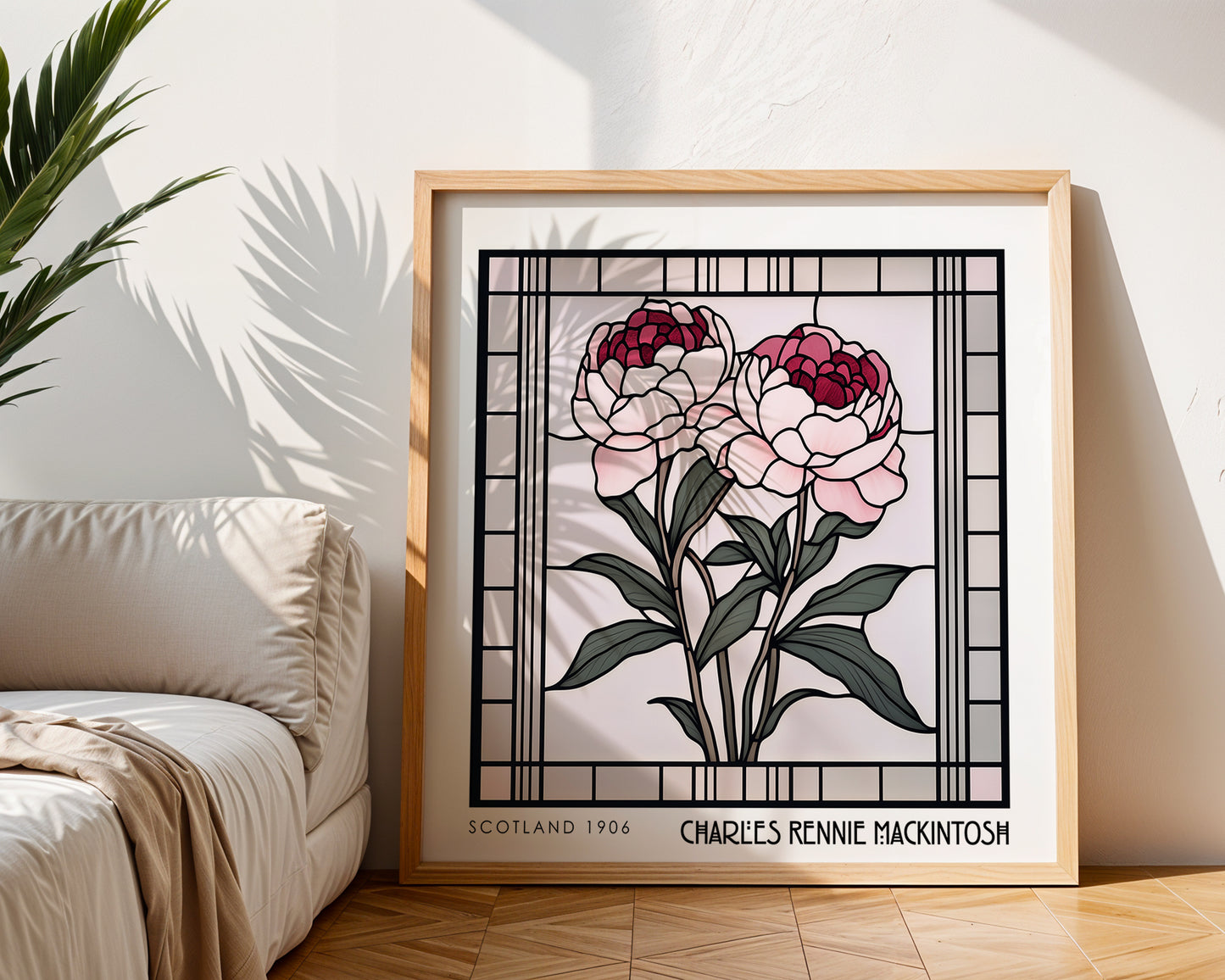 Rennie Mackintosh Print –  Floral Wall Art - Art Deco Poster