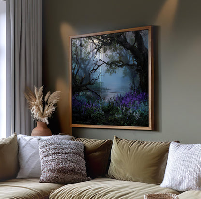 Enchanted Forest Print – Gothic Fantasy Wall Art - Dark Academia Poster