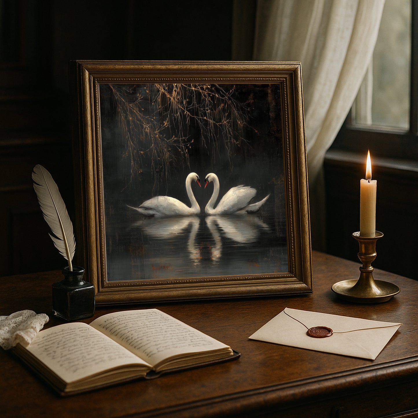 Dark Academia Poster – Gothic Wall Art | Enchanted Fantasy Artwork Print
