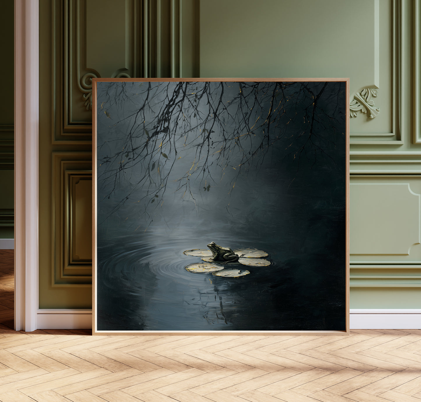 Dark Lake Print – Gothic Decor Poster - Frog Wall Art