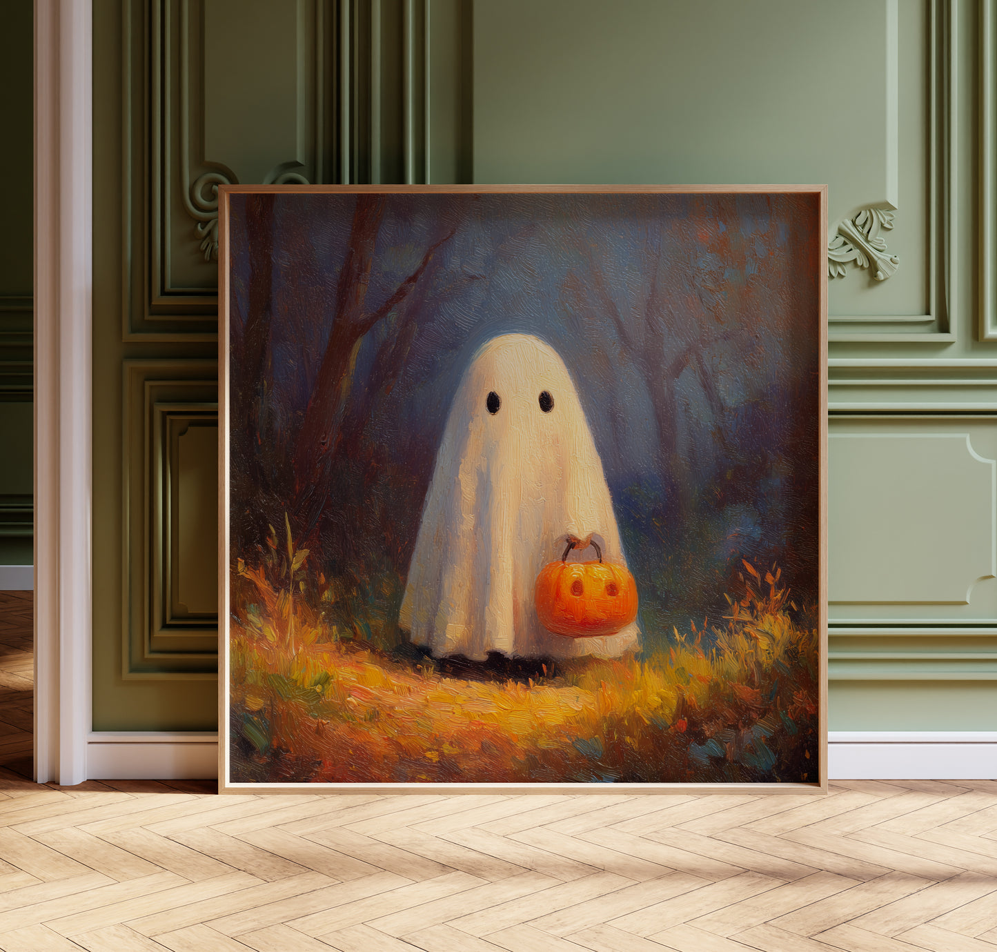 Cute Ghost Print – Spooky Halloween Wall Art