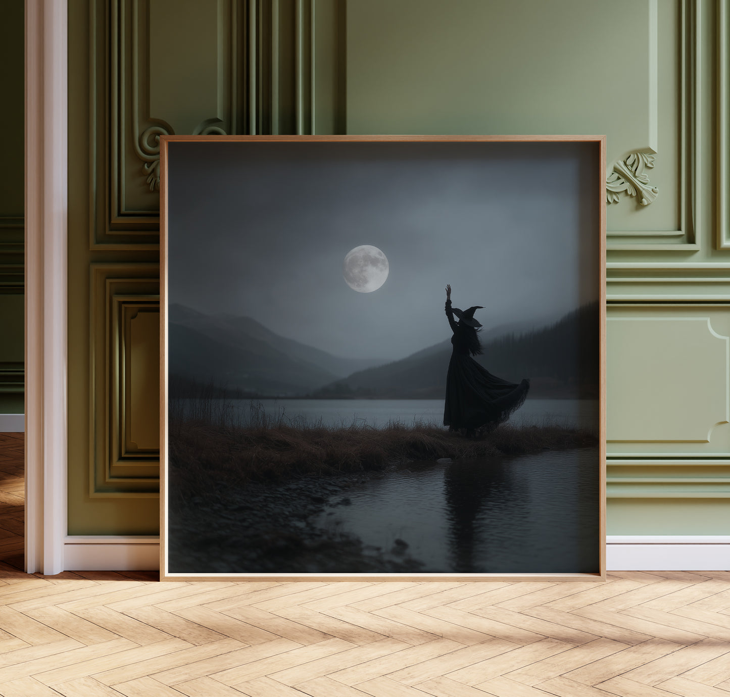 Gothic Witch Print -Dark Academia Poster - Spooky Wall Art