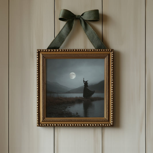 Gothic Witch Print -Dark Academia Poster - Spooky Wall Art