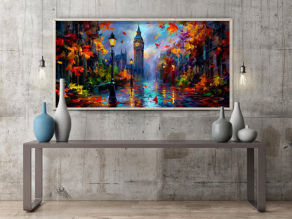 Impressionist Oil Painting London Panoramic Print