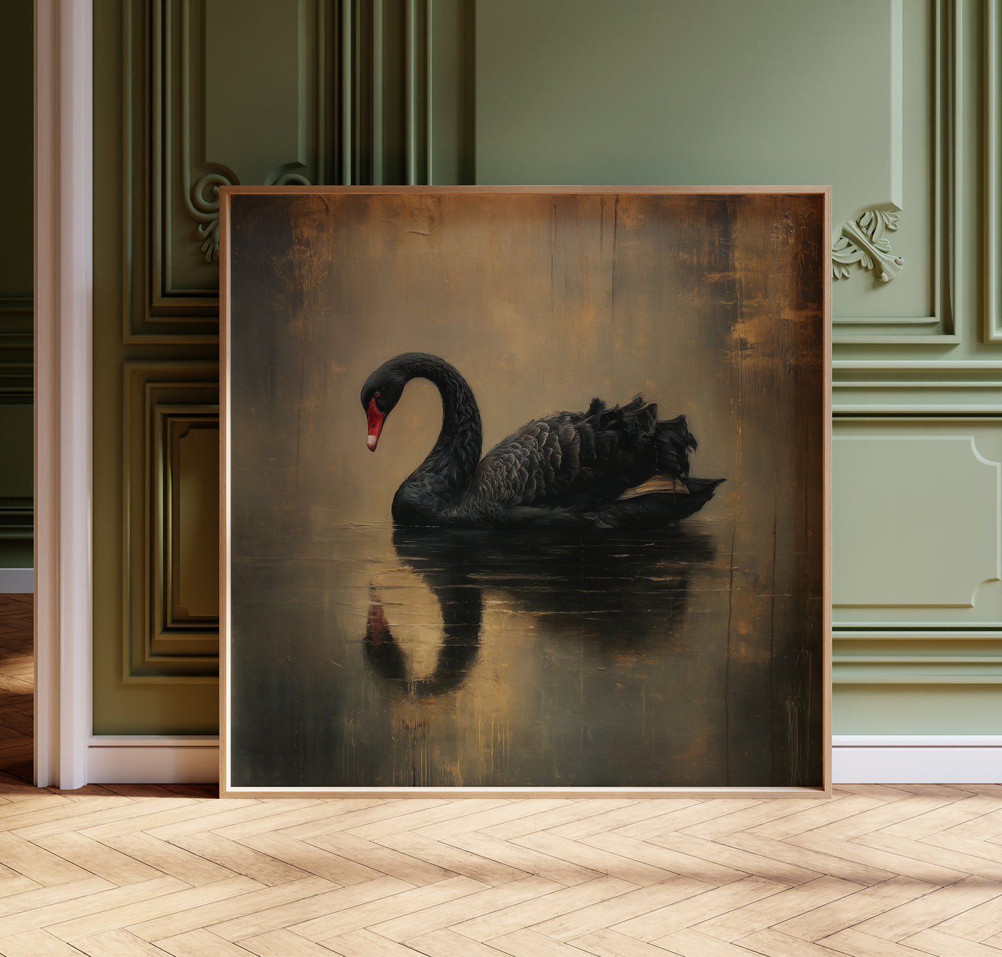 Black Swan Print - Gothic Decor - Dark Academia Wall Art