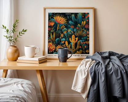Yayoi Kusama Inspired Cactus Garden Print | Colourful Desert Botanical Wall Art