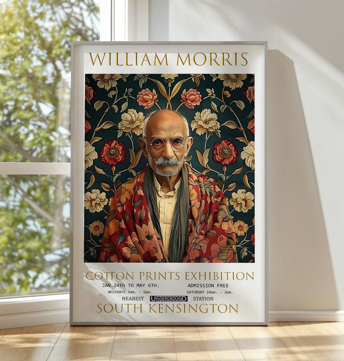William Morris Poster - Vintage Textiles Print | Botanical Wall Art, Floral Décor