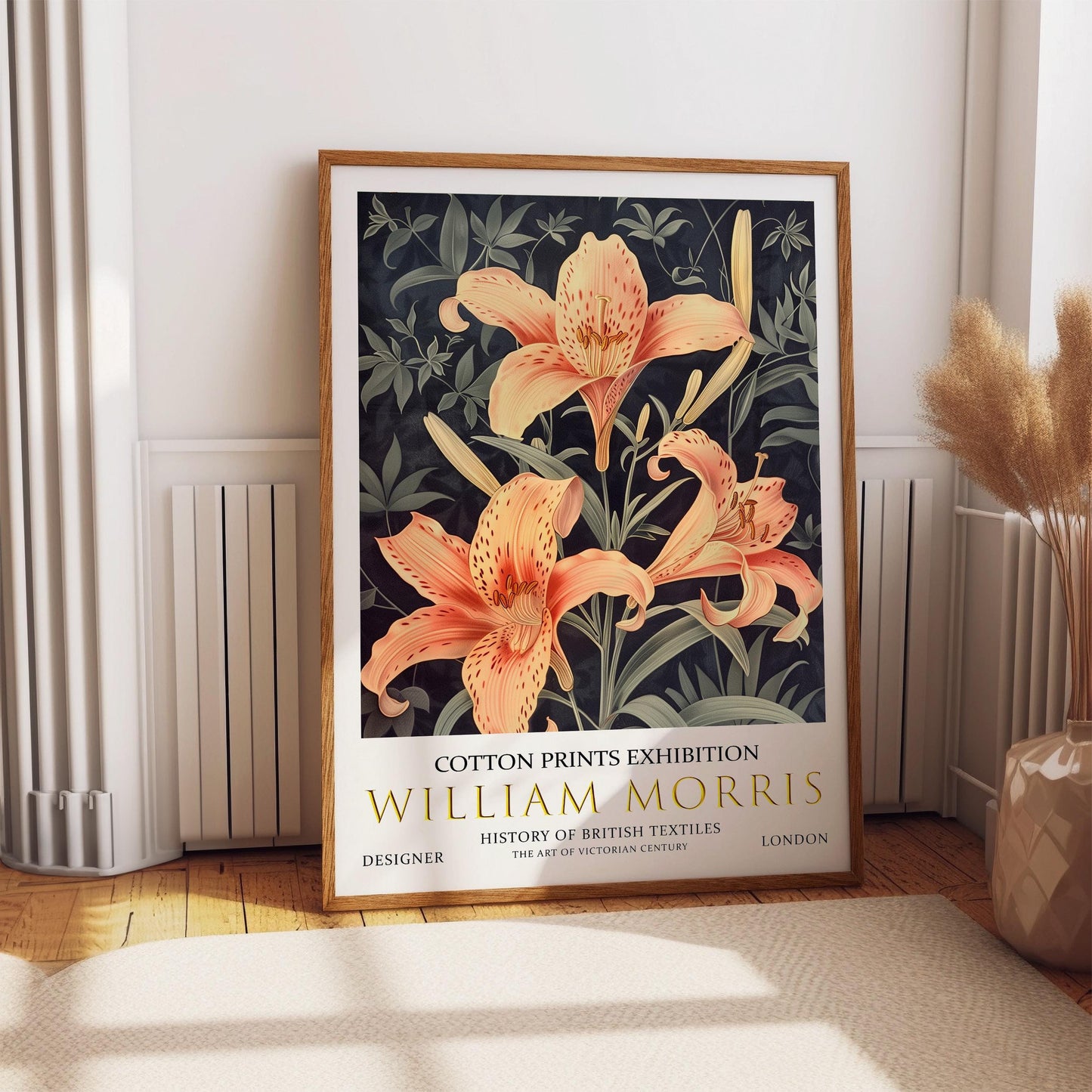 William Morris Lily Print – Vintage Floral Art | Botanical Pattern Wall Decor