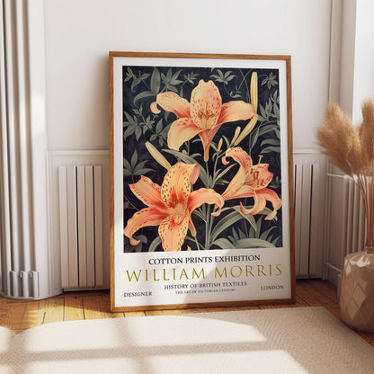 William Morris Lily Print – Vintage Floral Art | Botanical Pattern Wall Decor