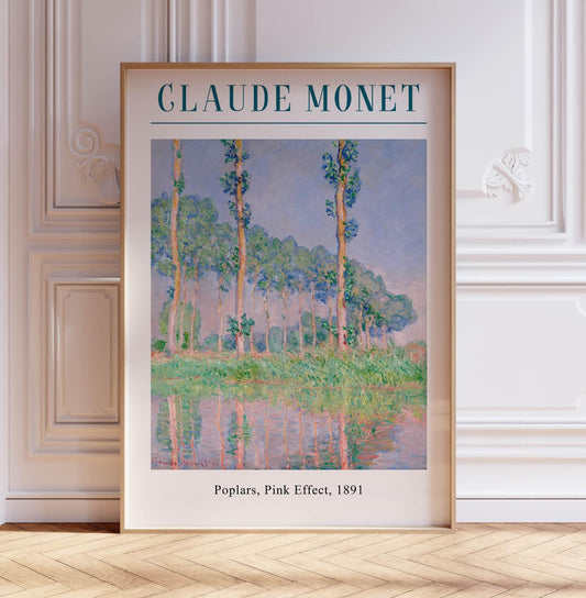 Claude Monet 'Poplars' Print: Vintage French Impressionist Home Decor