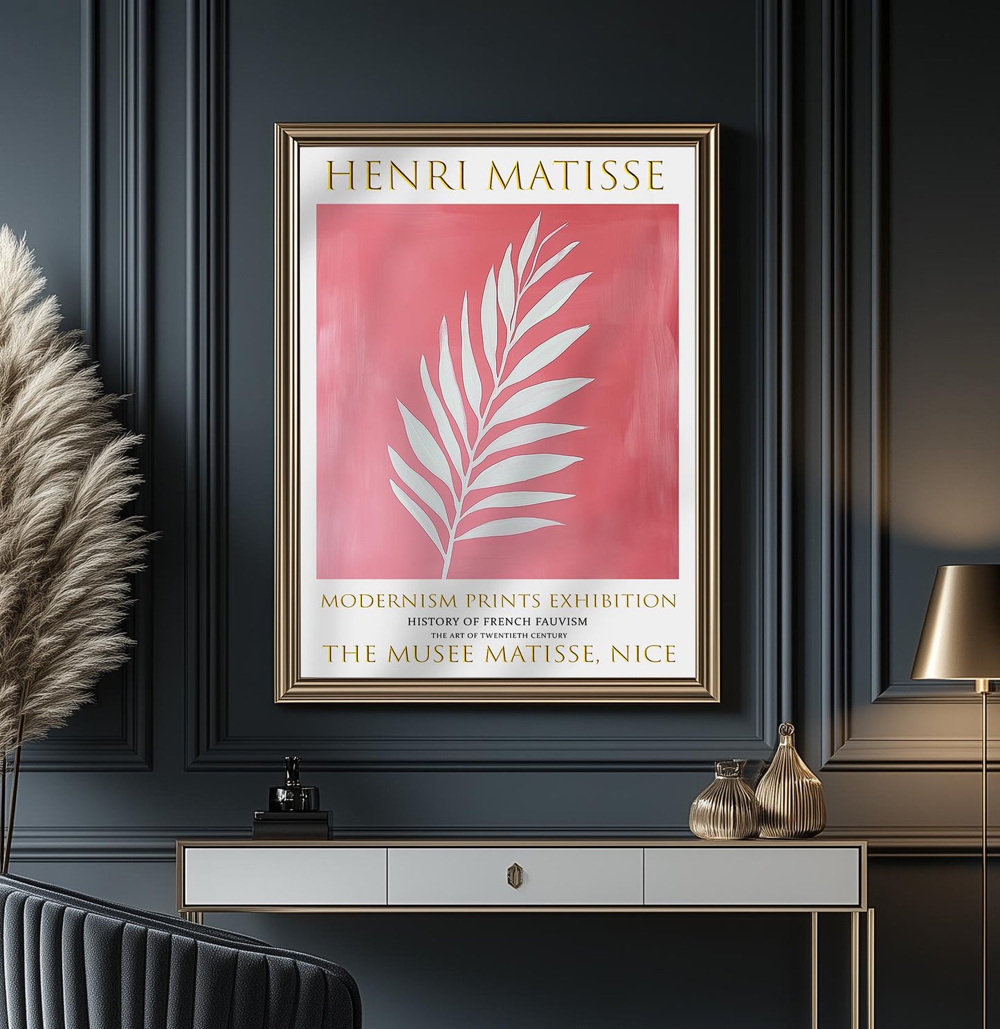 Henri Matisse Leaf Print: Fauvism Pink Leaf Wall Art