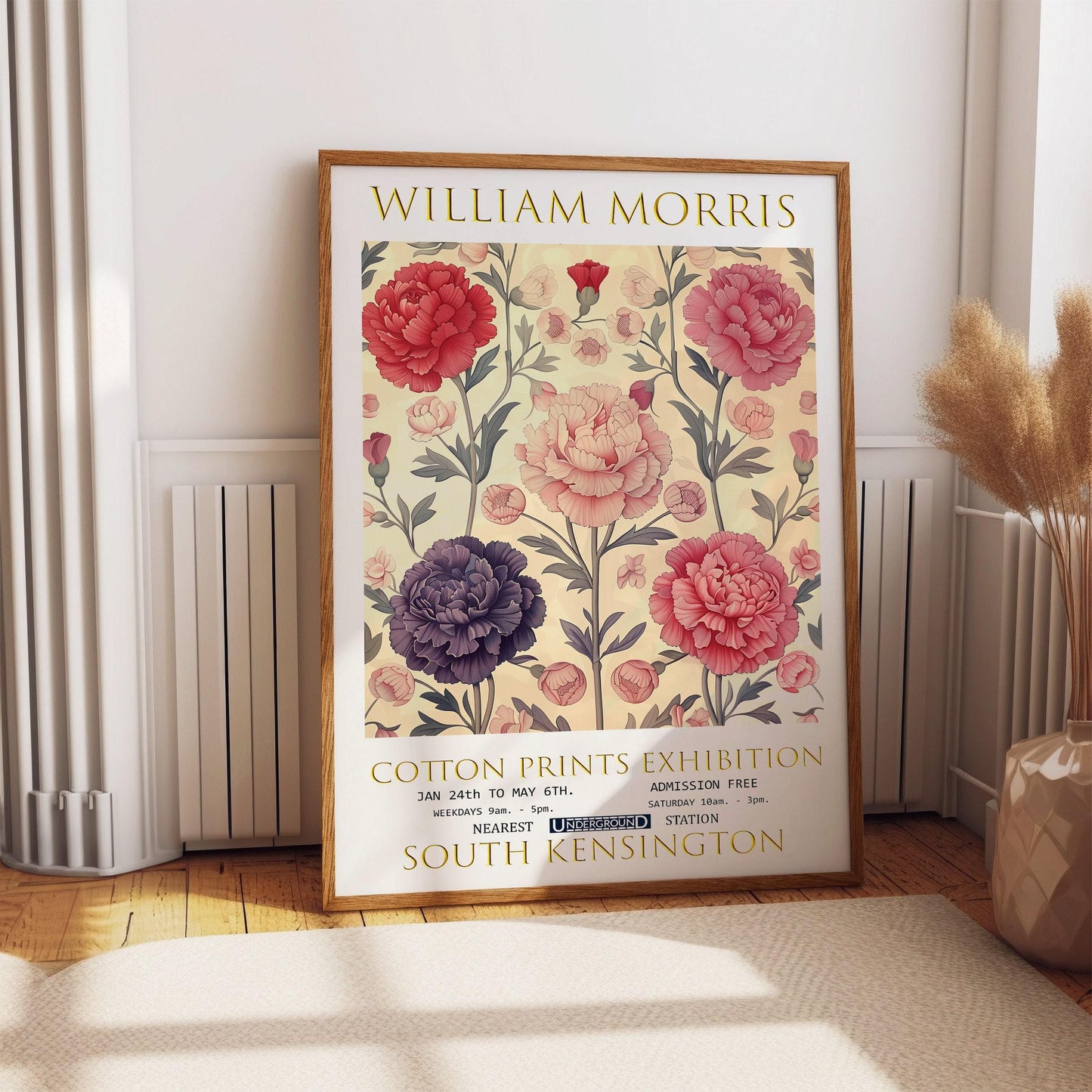 William Morris Print - Vintage Textile Art | Botanical Wall Art Poster