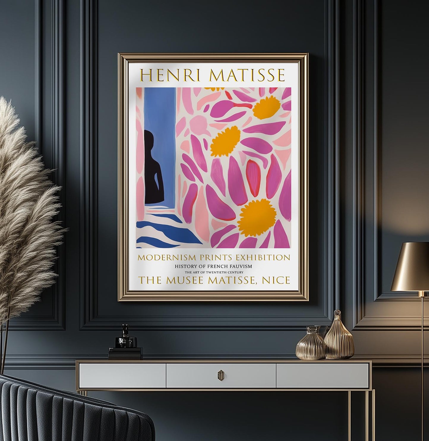 Henri Matisse Print: Pink Floral Fauvism Art (Unframed)
