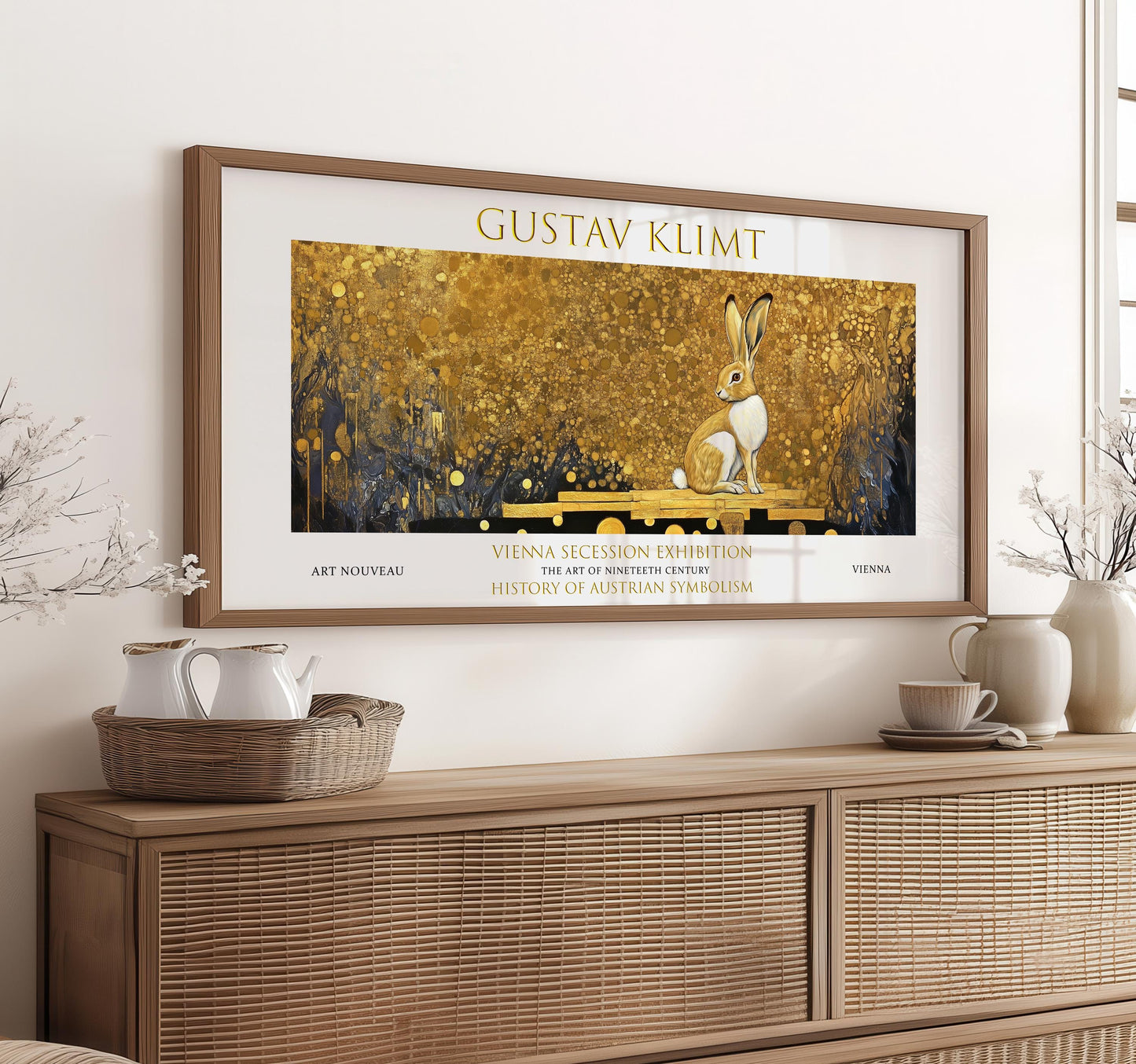 Gustav Klimt Panoramic Print – Golden Forest Print – Art Nouveau