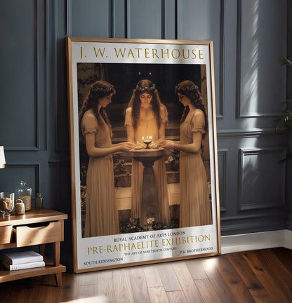 John William Waterhouse Art Print: The Three Nymphs, Pre-Raphaelite Poster