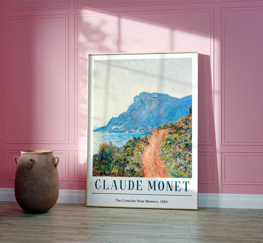 Monet Print: La Corniche Near Monaco, Vintage French Decor