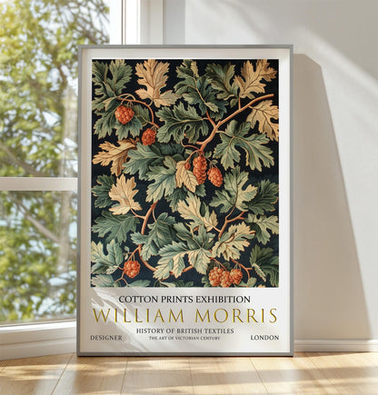 William Morris Print - Vintage Oak Leaf Art Poster | Botanical Wall Decor