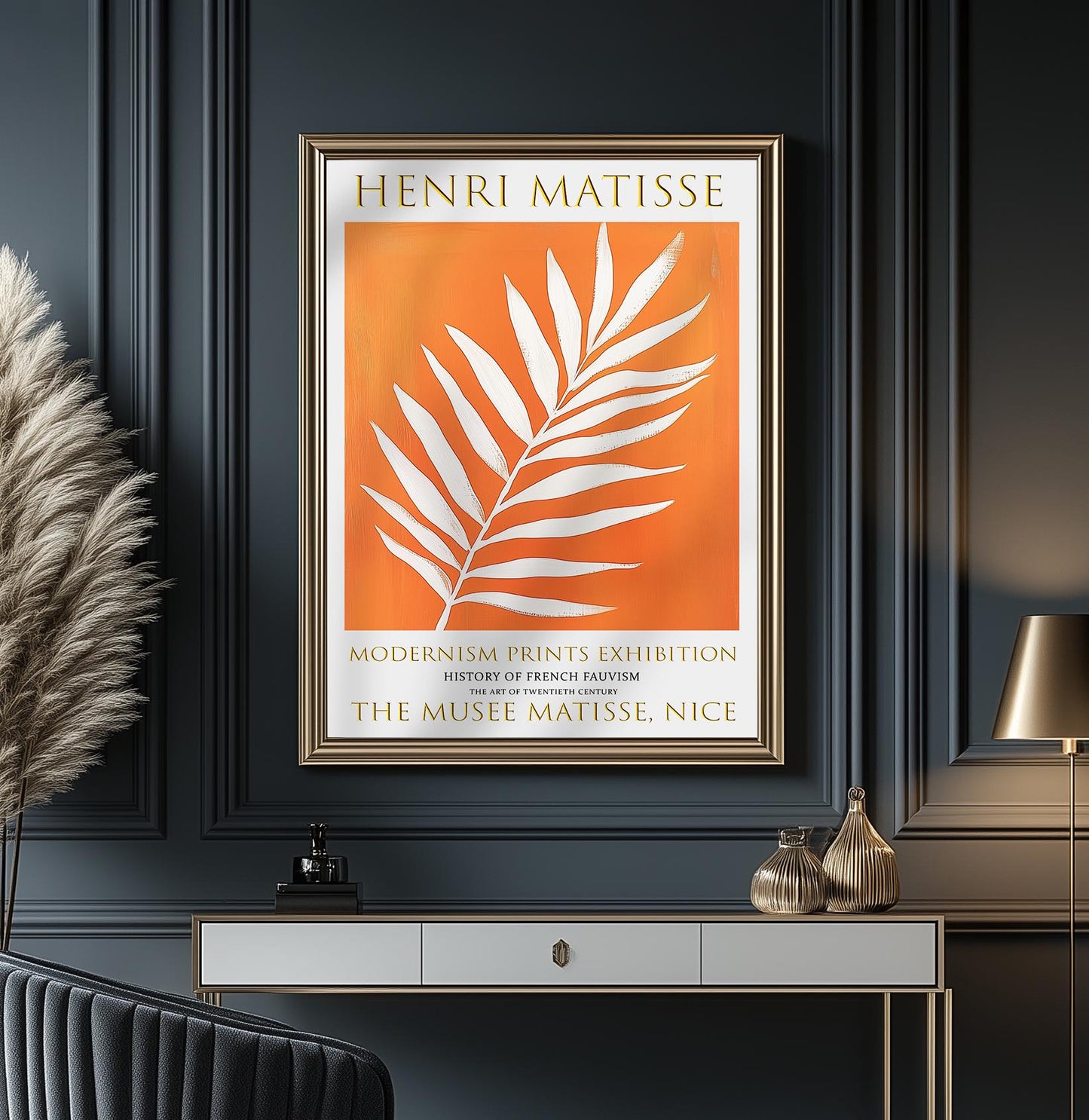 Henri Matisse Exhibition Poster: Fauvism Orange Leaf Art Print