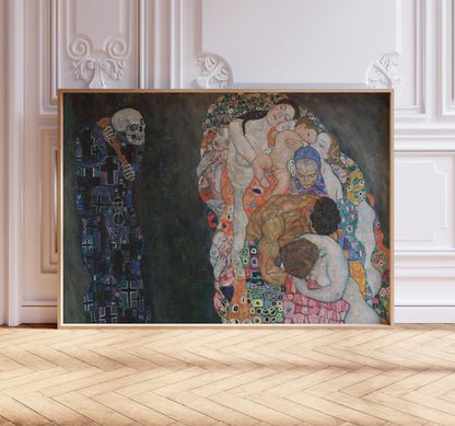 Gustav Klimt Print – Death and Life Art Nouveau Vintage Poster on Premium Paper