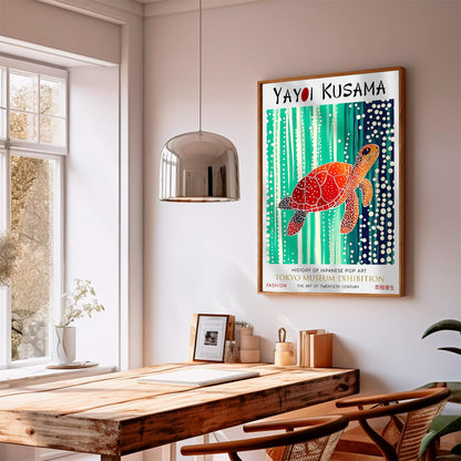 Yayoi Kusama Sea Turtle WALL ART PRINT Picture Poster