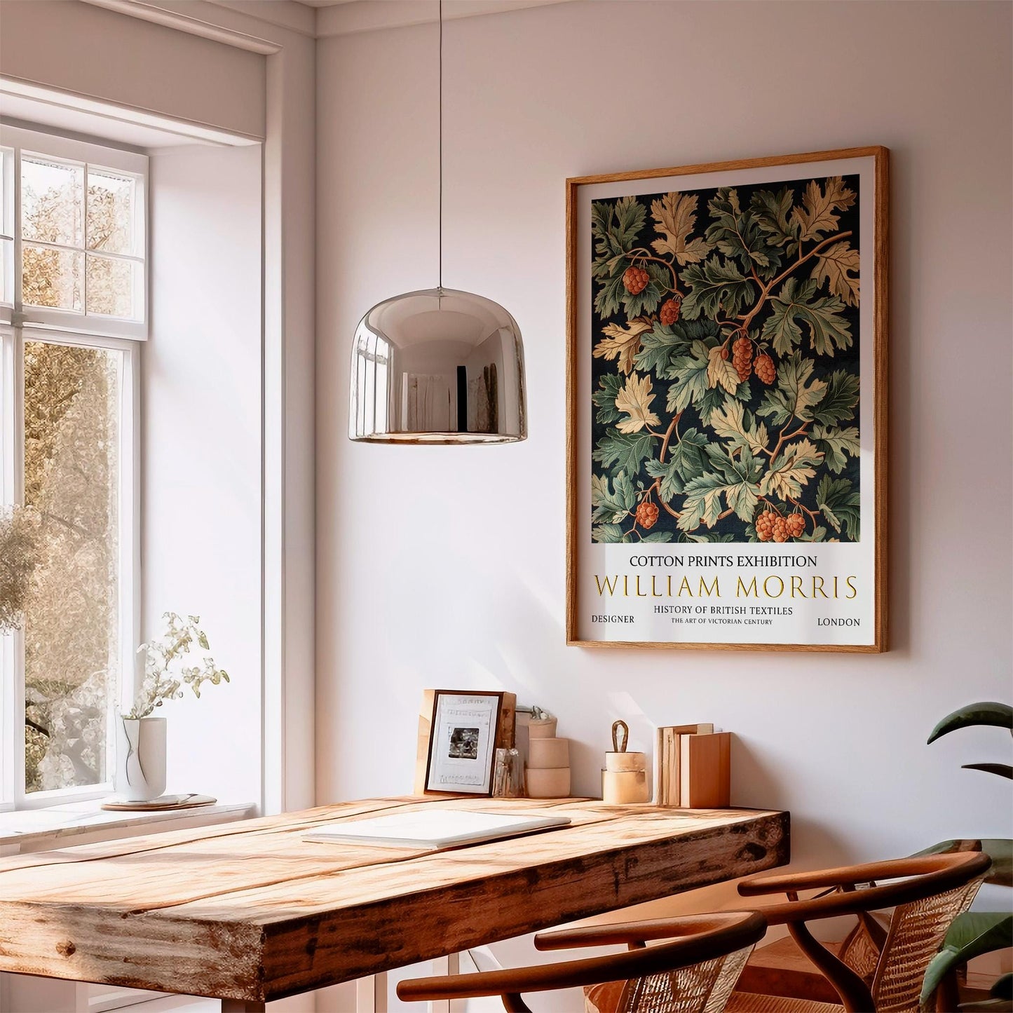 William Morris Print - Vintage Oak Leaf Art Poster | Botanical Wall Decor