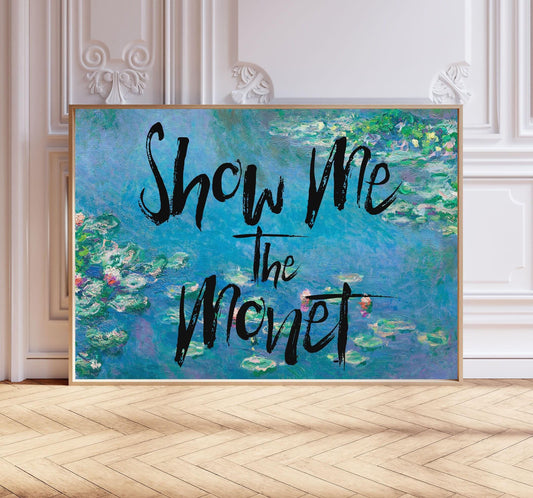 Altered Art – Show Me The Monet – Water Lilies Art Print