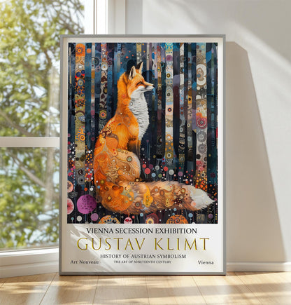 Gustav Klimt Art Print - Vintage Art Nouveau Poster | Elegant Fox Artwork