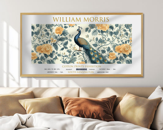 William Morris Peacock Print: Vintage Botanical Wall Art