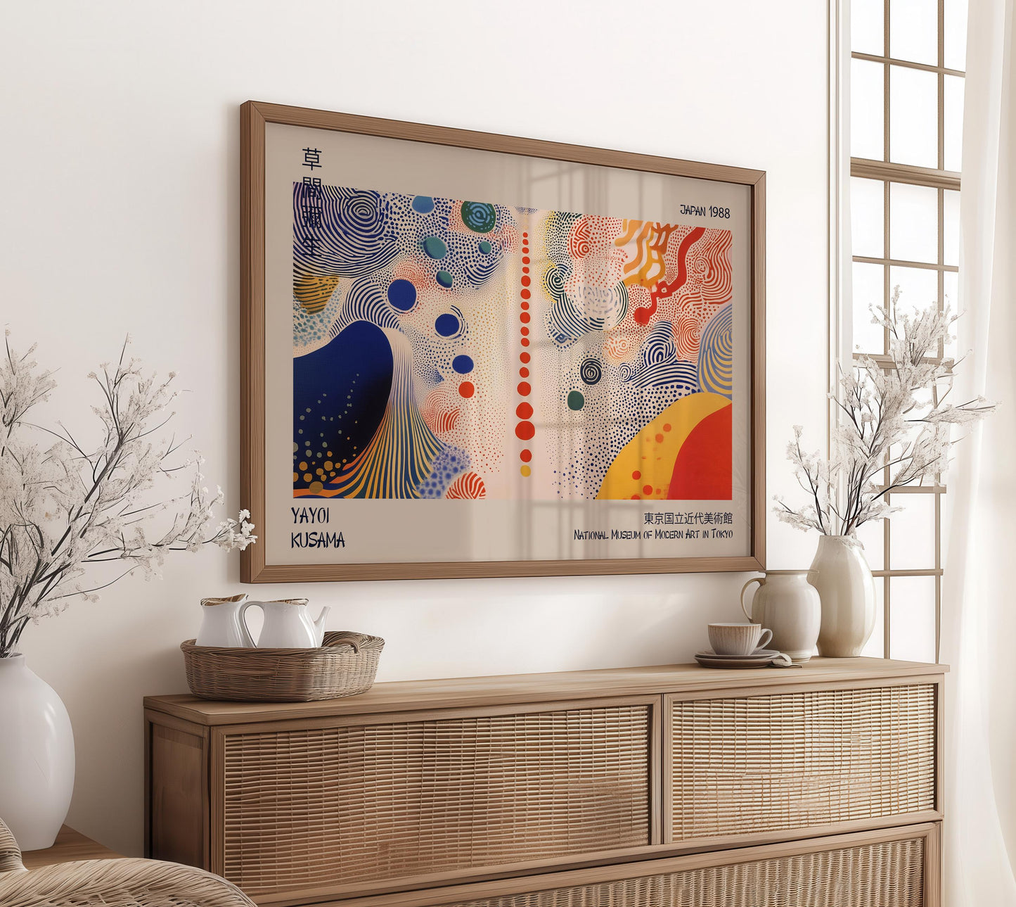 Yayoi Kusama Exhibition Print: Japanese Polka Dot Wall Art