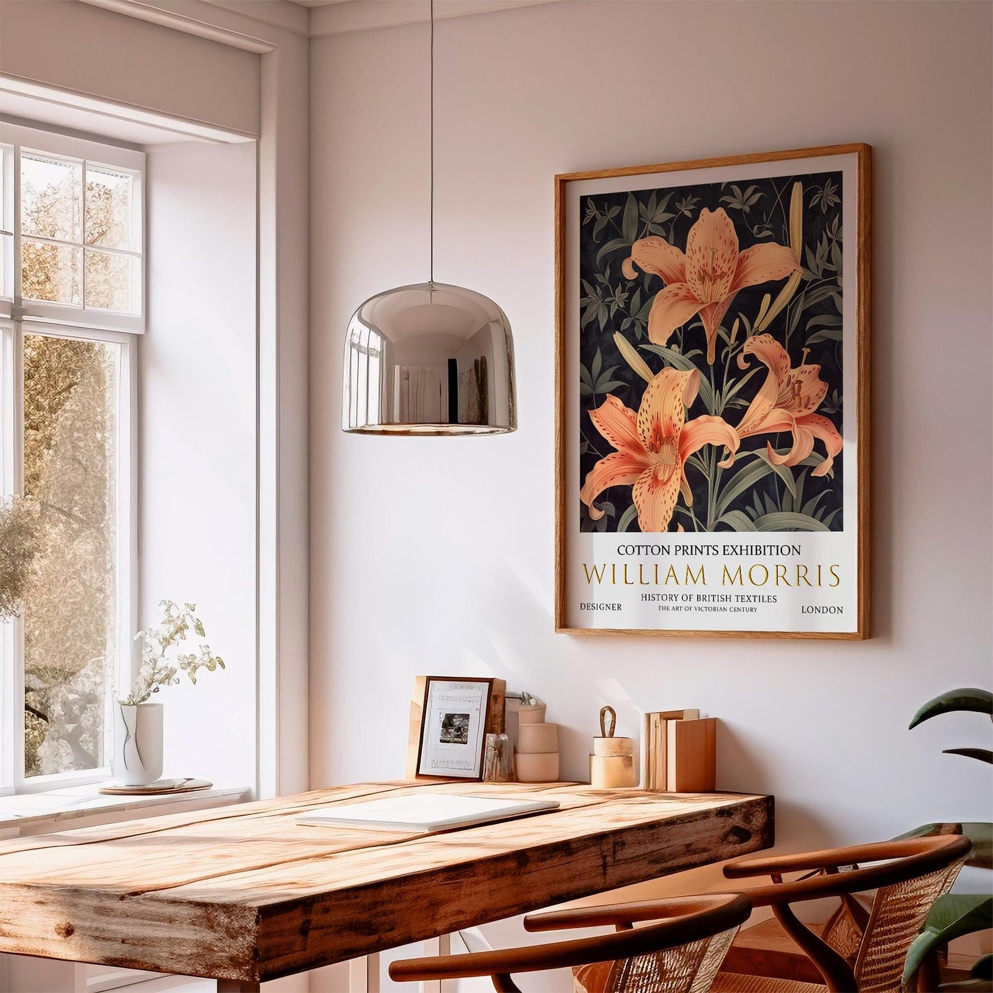 William Morris Lily Print – Vintage Floral Art | Botanical Pattern Wall Decor
