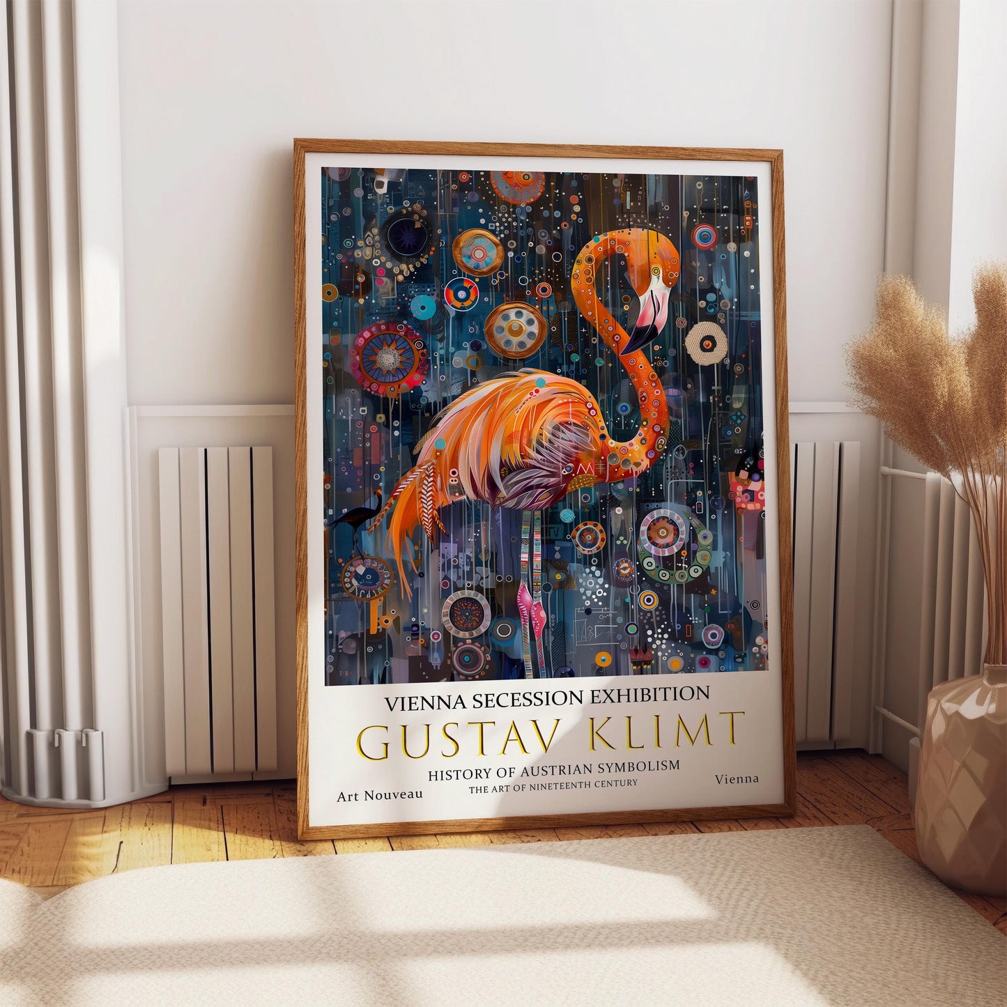 Gustav Klimt Flamingo Print – Art Nouveau Poster on Premium Paper