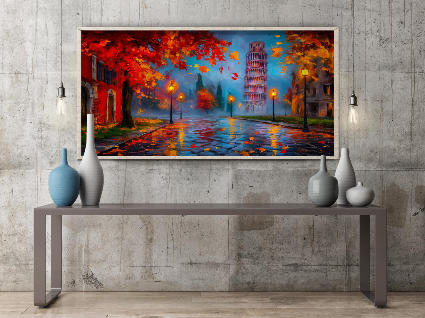 Leaning Tower of Pisa Art Print – Pisa Wall Art – Italy Panoramic Print