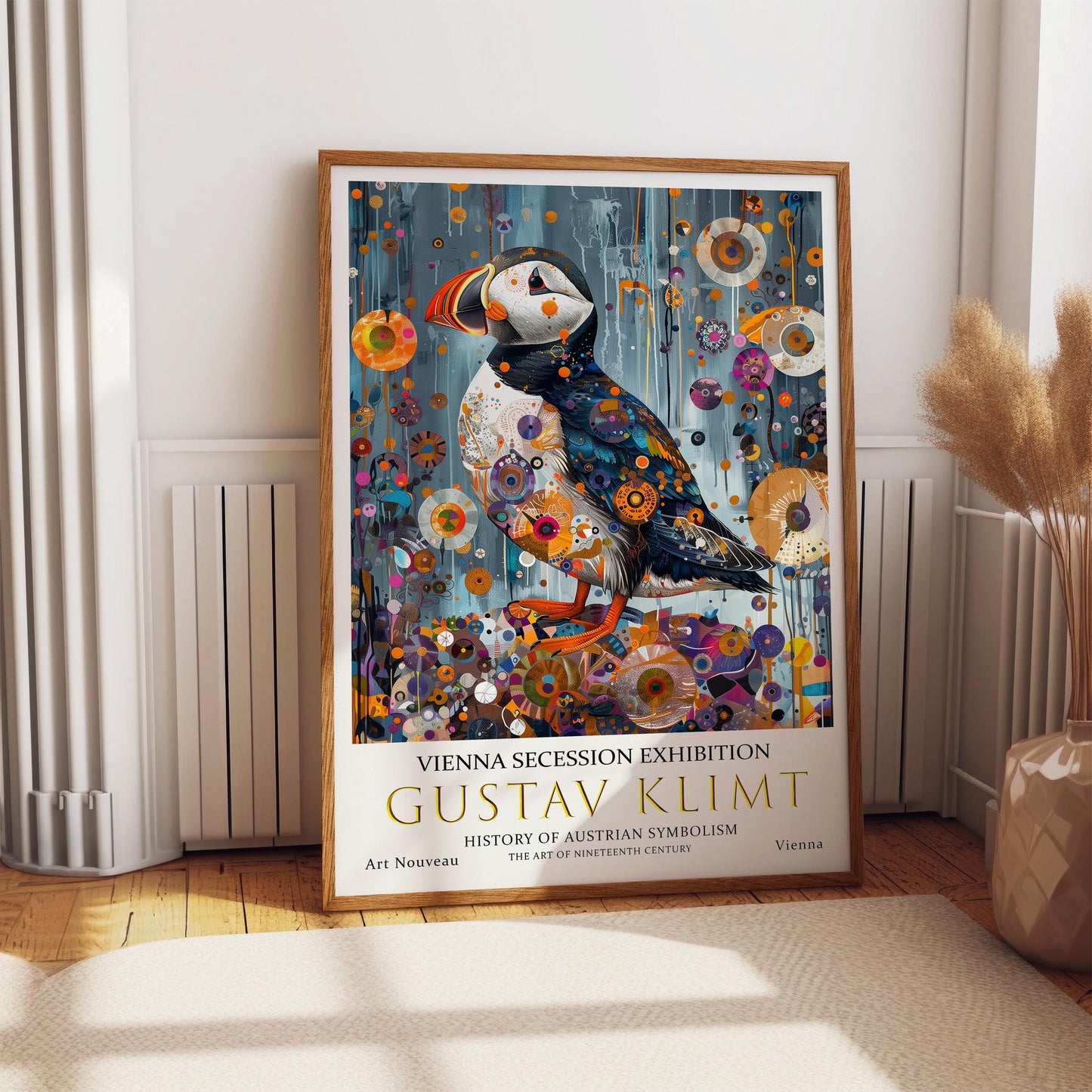 Gustav Klimt Art Nouveau Print – Vintage Puffin Artwork on Premium Paper