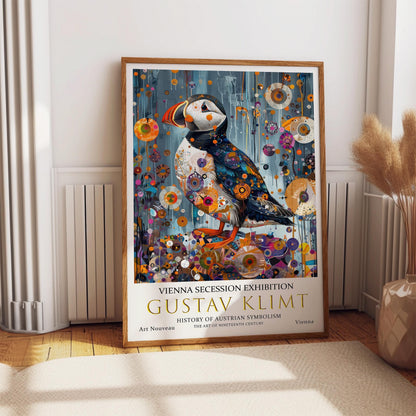 Gustav Klimt Art Nouveau Print – Vintage Puffin Artwork on Premium Paper