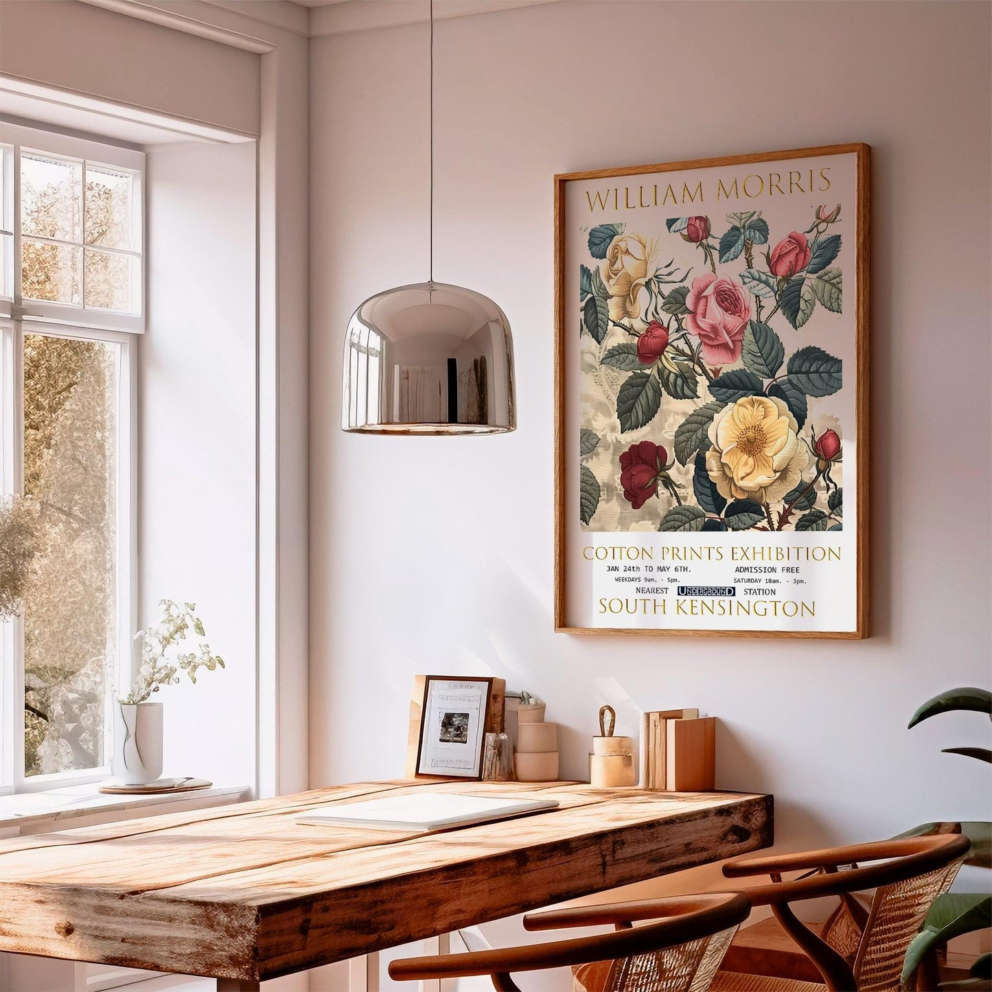 William Morris Roses Print – Vintage Floral Art | Botanical Wall Decor