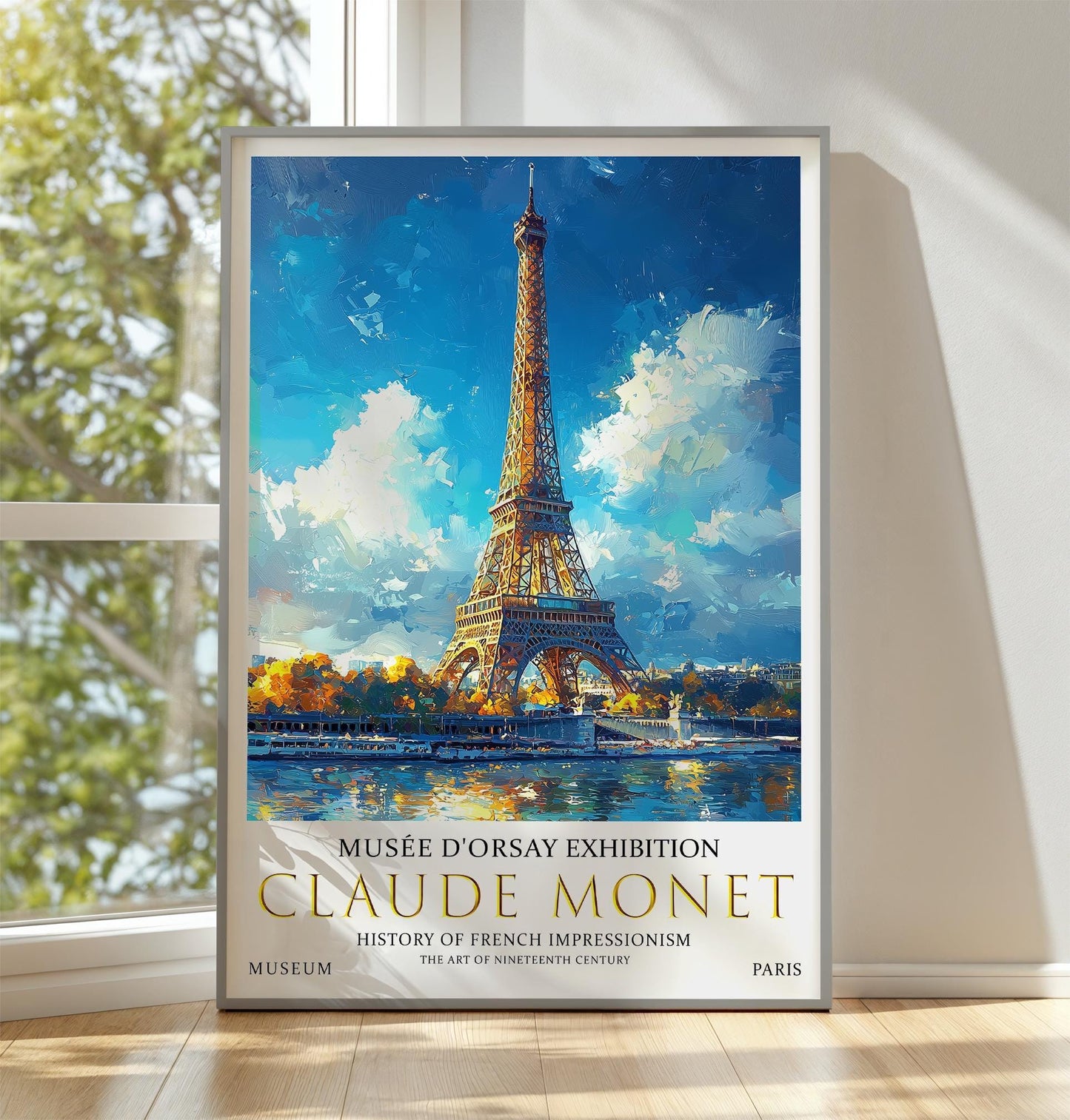 Claude Monet Eiffel Tower Print: Vintage Cityscape Art
