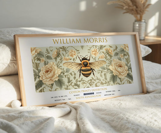William Morris Panoramic Print – William Morris Poster – Bee Print