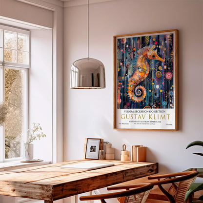 Gustav Klimt Poster – Vintage Seahorse Art Print on Premium Paper