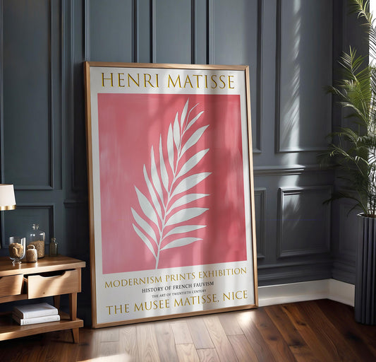 Henri Matisse Leaf Print: Fauvism Pink Leaf Wall Art