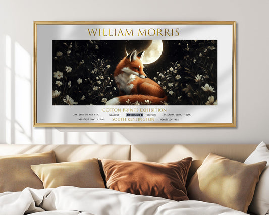 William Morris Fox Print: Vintage Botanical Art, Textiles Exhibition