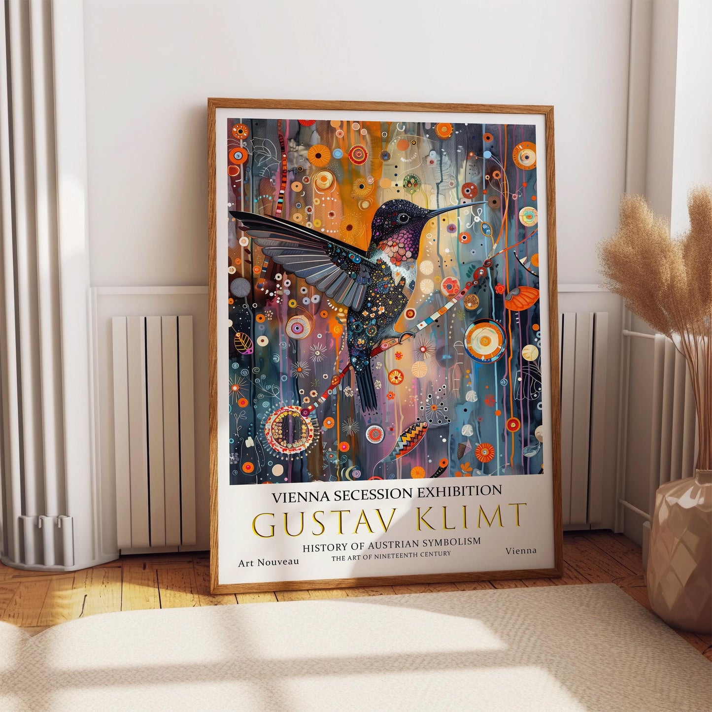 Gustav Klimt Print – Art Nouveau Wall Art | Vintage Hummingbird Decor