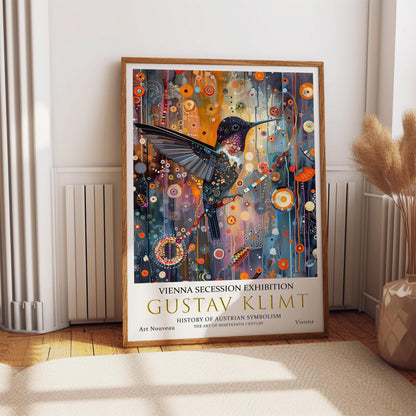 Gustav Klimt Print – Art Nouveau Wall Art | Vintage Hummingbird Decor