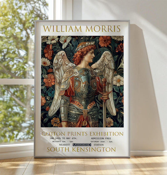 William Morris Exhibition Print: Vintage Textiles Art Poster