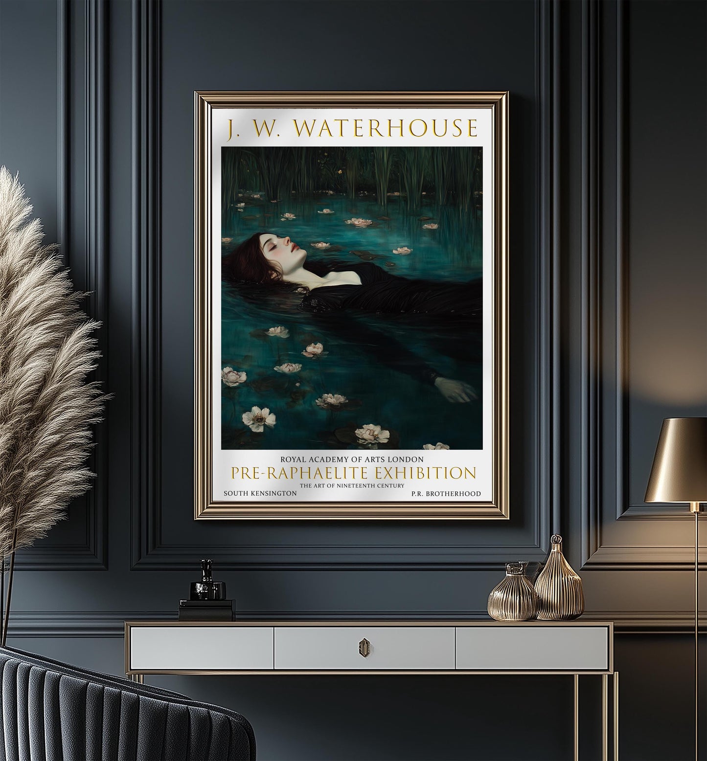 Ophelia Art Print: John William Waterhouse Pre-Raphaelite Style